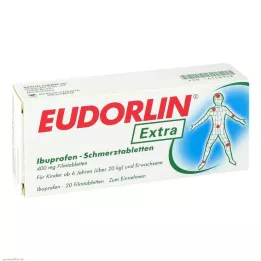 EUDORLIN ekstra Ibuprofen smertetabletter, 20 stk
