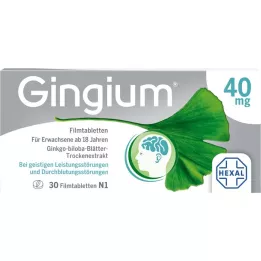 GINGIUM Filmdrasjerte tabletter, 30 stk
