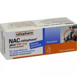 NAC-ratiopharm Akutt 600 mg hoste loddetokker., 10 stk