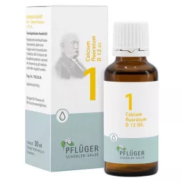 BIOCHEMIE Pflüger 1 Calcium fluoratum D 12 dråper, 30 ml