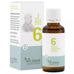 BIOCHEMIE Pflüger 6 Kalium sulfuricum D 6 dråper, 30 ml