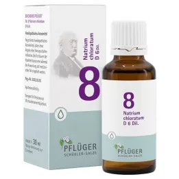 BIOCHEMIE Pflüger 8 Natrium chloratum D 6 dråper, 30 ml