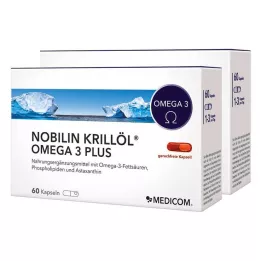 NOBILIN Krill Oil Omega-3 Plus Kapsler, 2X60 stk