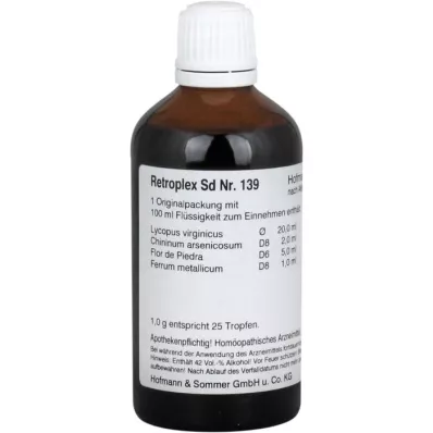 RETROPLEX SD Nr.139 dråper, 100 ml RETROPLEX SD Nr.139 dråper, 100 ml