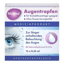 MCMED Øyedråper enkeltdosepipetter, 15X0,35 ml