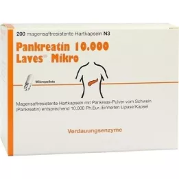 PANKREATIN 10.000 Laves Micro Gastric Saftr.harps., 200 stk