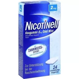 NICOTINELL Tyggegummi avkjølt mynte 2 mg, 24 stk