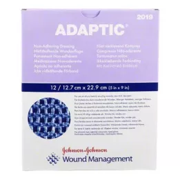 ADAPTIC 12,7x22,9 cm fuktig sårbandasje, 12 stk
