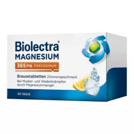 BIOLECTRA Magnesium 365 mg fortissimum sitron, 40 stk