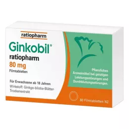 GINKOBIL-ratiopharm 80 mg filmdrasjerte tabletter, 60 stk