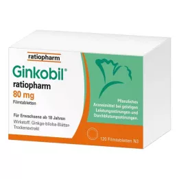 GINKOBIL-ratiopharm 80 mg filmdrasjerte tabletter, 120 stk