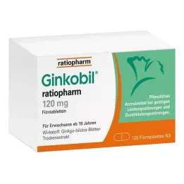 GINKOBIL-ratiopharm 120 mg filmdrasjerte tabletter, 120 stk