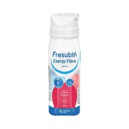 FRESUBIN ENERGY Fiber DRINK Jordbærdrikkeflaske, 4X200 ml