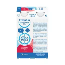 FRESUBIN ENERGY Fiber DRINK Strawberry Drinking Bottle 6x4x200 ml