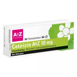 CETIRIZIN AbZ 10 mg filmdrasjerte tabletter, 50 stk