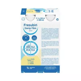 FRESUBIN ENERGY Fiber DRINK Vanilje drikkeflaske, 4X200 ml