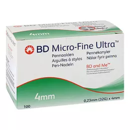 BD MICRO-FINE+ 4 pennåler 0,23x4 mm, 100 stk
