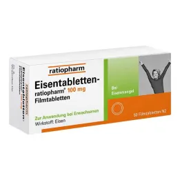 Jerntabletter ratiopharm® 100 mg filmdrasjerte tabletter, 50 stk