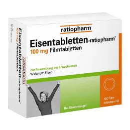 EISENTABLETTEN-ratiopharm 100 mg filmdrasjerte tabletter, 100 stk