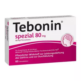 TEBONIN spesielle 80 mg filmdrasjerte tabletter, 60 stk