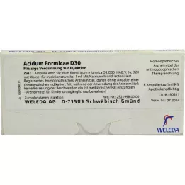 ACIDUM FORMICAE D 30 amponger, 8 timer