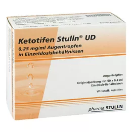 KETOTIFEN Stulln UD Øyedråper enkeltdose pip., 50X0,4 ml