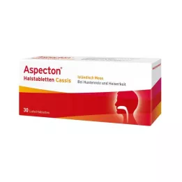 ASPECTON Halspastiller Cassis sugetabletter, 30 stk