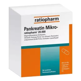 PANKREATIN Mikro-forhold.20 000 gastroresistente harde kapsler, 200 stk