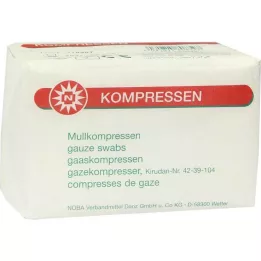 MULLKOMPRESSEN 7,5x7,5 cm ikke-steril 8-veis, 100 stk