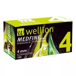 WELLION MEDFINE pluss pennåler 4 mm, 100 stk