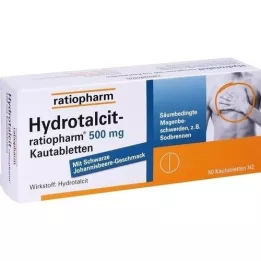Hydrotalcit-ratiopharm 500 mg tyggetabletter, 50 stk