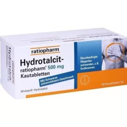 Hydrotalcit-ratiopharm 500 mg tyggetabletter, 100 stk