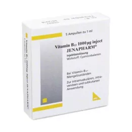 VITAMIN B12 1000 μg Injiser Jenapharm ampuller, 5 stk