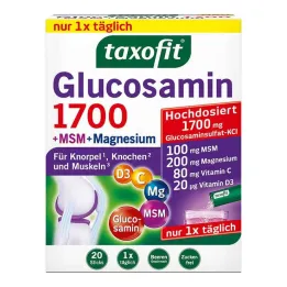 Taxofit Glucosamine 1700 + MSM + Magnesiumpinner, 20X4 g