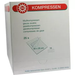 MULLKOMPRESSEN 20x25 cm steril 16-fold, 25 stk