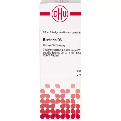 BERBERIS D 5 Fortynning, 20 ml BERBERIS D 5 Fortynning, 20 ml