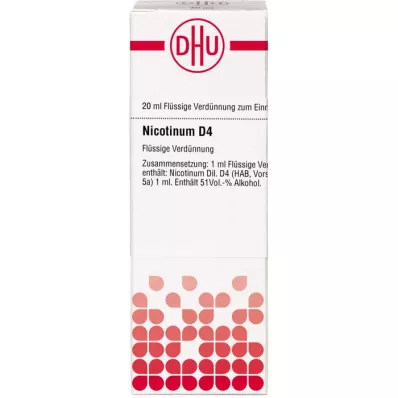 NICOTINUM D 4 Fortynning, 20 ml NICOTINUM D 4 Fortynning, 20 ml