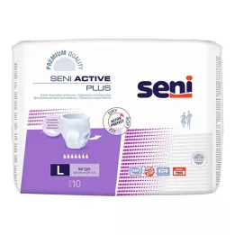 SENI Aktiv pluss inkontinens slip en gang L, 10 stk
