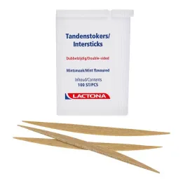 Tannstikker Lactona Intersticks mint dobbeltsidig, 100 stk