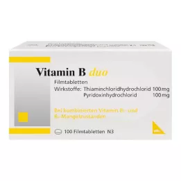 VITAMIN B DUO Filmdrasjerte tabletter, 100 stk