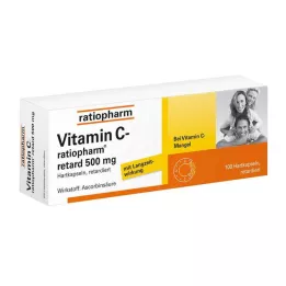VITAMIN C-RATIOPHARM retard 500 mg kapsler, 100 stk