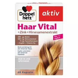 DOPPELHERZ Hair Vital+Sink+Hirseekstraktkapsler, 60 stk