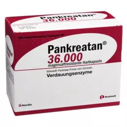PANKREATAN 36 000 gastroresistente harde kapsler, 200 stk