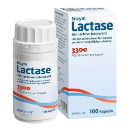 Laktase 3300 FCC 200 mg kapsler, 100 stk