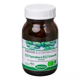 BIOSPIRULINA & Biochlorella 2-i-1 tabletter, 250 stk