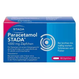 PARACETAMOL STADA 1000 mg stikkpiller, 10 stk