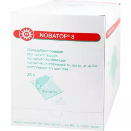 NOBATOP 8 kompresser 10x10 cm sterile, 25X5 stk