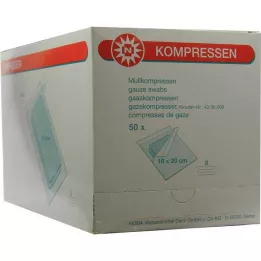 MULLKOMPRESSEN 10x20 cm steril 8-fold, 50X2 stk