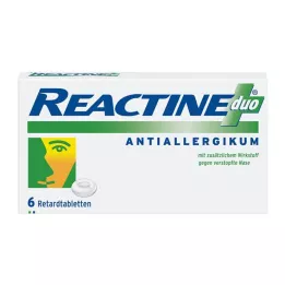 REACTINE duo tabletter med forsinket frigjøring, 6 stk