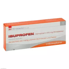 IBUPROFEN Hemopharm 400 mg filmdrasjerte tabletter, 20 stk